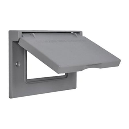 Hubbell ME GRY Horiz Flip Cover 1C-GHX